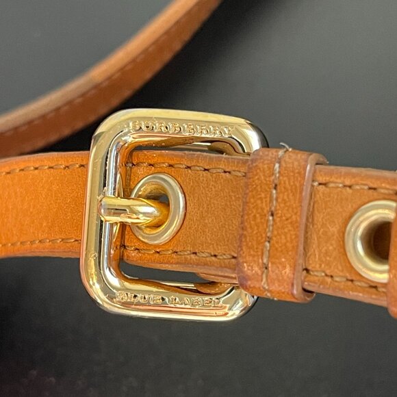 Burberry Brown Leather Trim Washed Denim Patchwork Crossbody Bag - Preowned - Picture 10 of 16